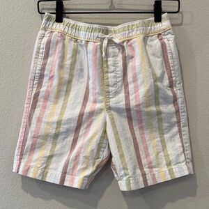 Janie and Jack Pastel Striped Oxford Boys‎ Shorts Size 14